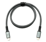 USB4 USB 80 cm Kabel Typ C Stecker zu Stecker geflochten 40 Gbit/s 240 W USB 4.0 Kabel | System-S
