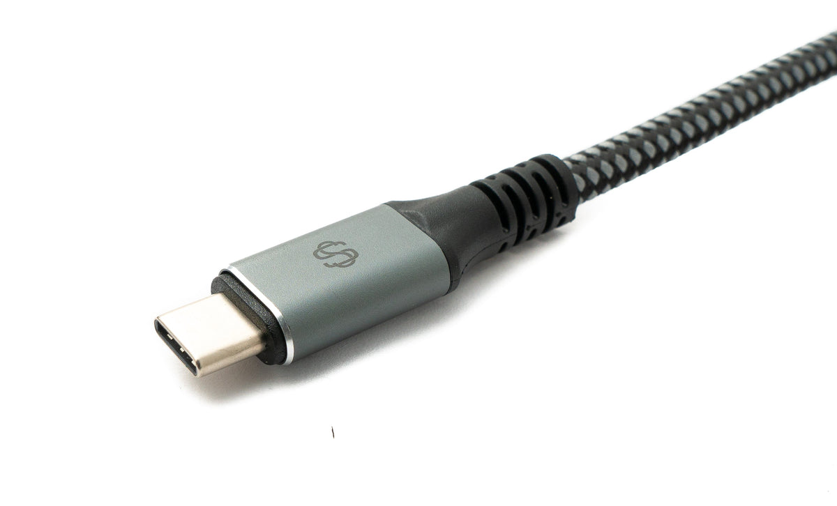 USB4 USB 80 cm Kabel Typ C Stecker zu Stecker geflochten 40 Gbit/s 240 W USB 4.0 Kabel | System-S