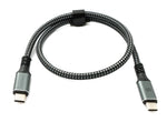USB4 USB 50 cm Kabel Typ C Stecker zu Stecker geflochten 40 Gbit/s 240 W USB 4.0 Kabel | System-S