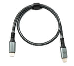 USB4 USB 50 cm Kabel Typ C Stecker zu Stecker geflochten 40 Gbit/s 240 W USB 4.0 Kabel | System-S