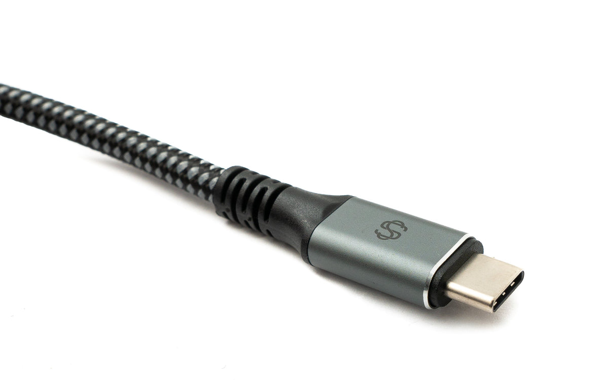 USB4 USB 50 cm Kabel Typ C Stecker zu Stecker geflochten 40 Gbit/s 240 W USB 4.0 Kabel | System-S