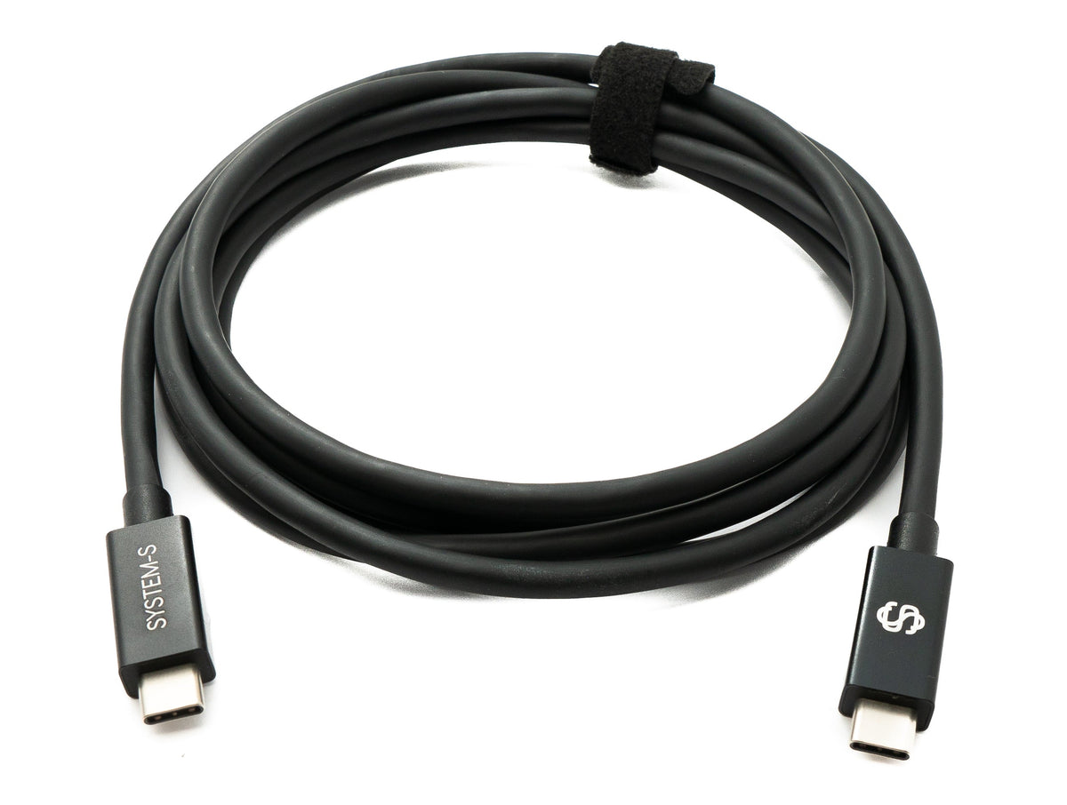 USB Thunderbolt 4 200 cm Kabel Typ C Stecker zu Stecker 40 Gbit/s 240 W Kabel Adapter | System-S