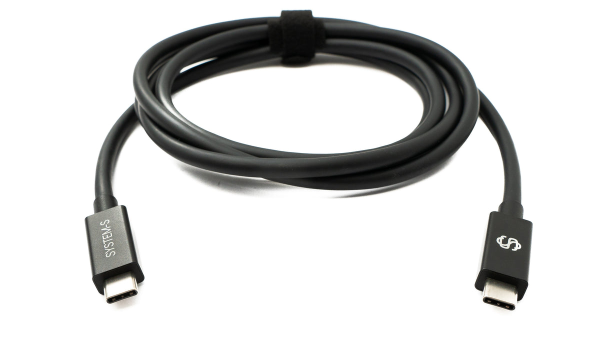 USB Thunderbolt 4 150 cm Kabel Typ C Stecker zu Stecker 40 Gbit/s 240 W Kabel Adapter | System-S