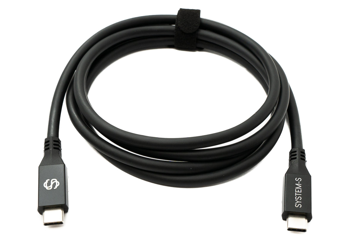 USB4 USB 150 cm Kabel Typ C Stecker zu Stecker 40 Gbit/s 240 W USB 4.0 Kabel | System-S