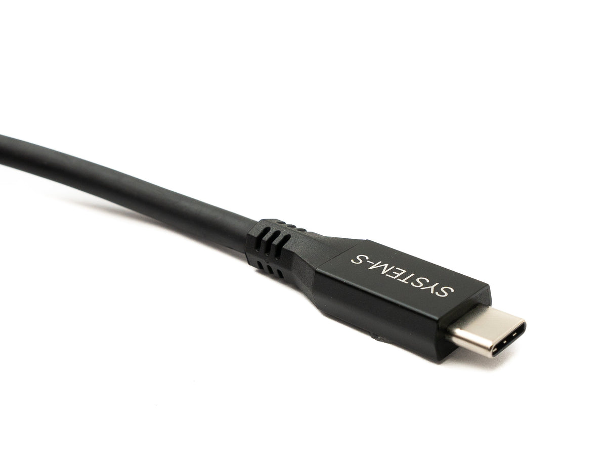 USB4 USB 150 cm Kabel Typ C Stecker zu Stecker 40 Gbit/s 240 W USB 4.0 Kabel | System-S