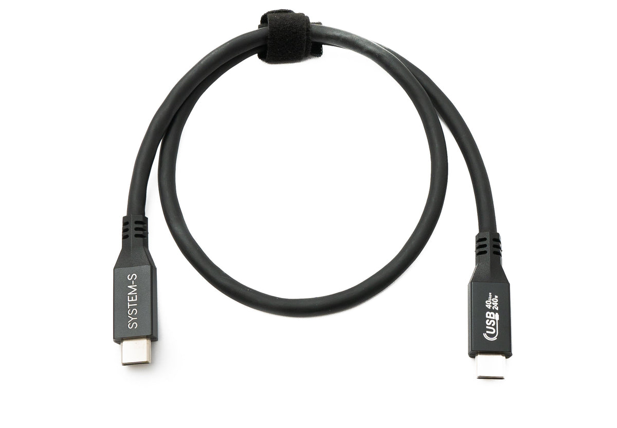 USB4 USB 50 cm Kabel Typ C Stecker zu Stecker 40 Gbit/s 240 W USB 4.0 Kabel | System-S