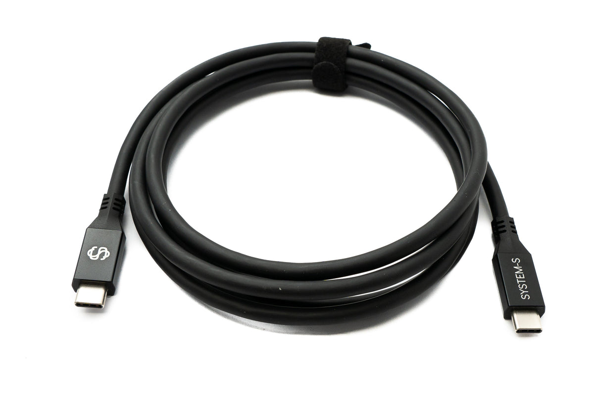 USB4 USB 200 cm Kabel Typ C Stecker zu Stecker 40 Gbit/s 240 W USB 4.0 Kabel | System-S