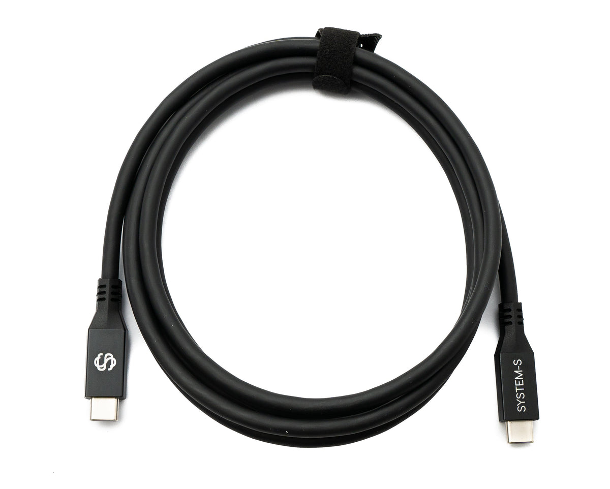 USB4 USB 200 cm Kabel Typ C Stecker zu Stecker 40 Gbit/s 240 W USB 4.0 Kabel | System-S