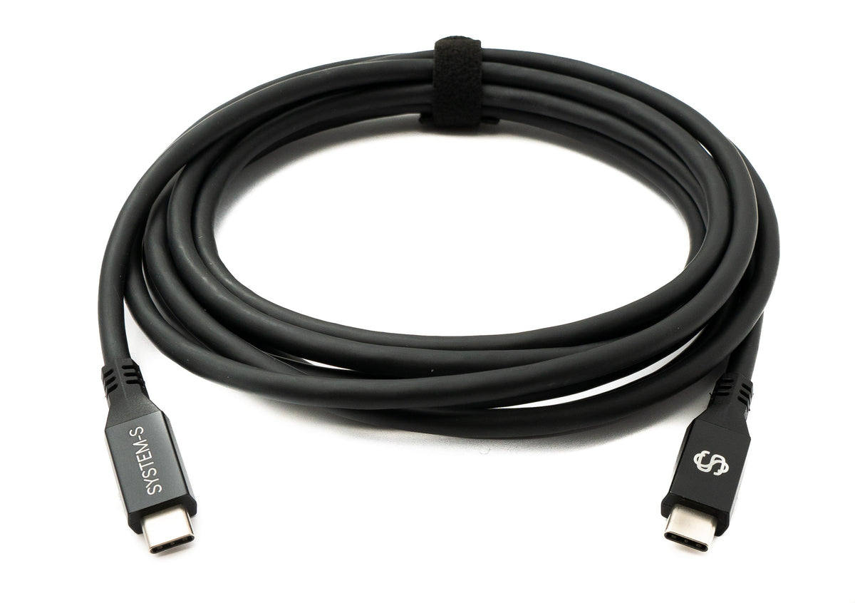 USB4 USB 3 m Kabel Typ C Stecker zu Stecker 40 Gbit/s 240 W USB 4.0 Kabel | System-S