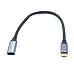 USB 3.2 Gen 2 Kabel 25 cm Typ C Stecker zu Buchse 20 Gbit/s 100 W 20 A | System-S