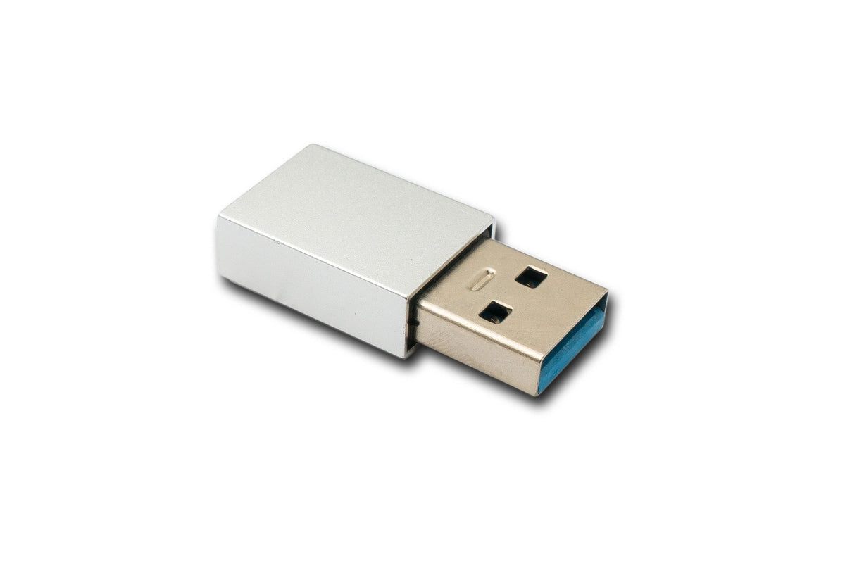 USB 3.1 Adapter Typ C Buchse zu 3.0 A Stecker 5 Gbit/s 100W in Anthrazit | System-S