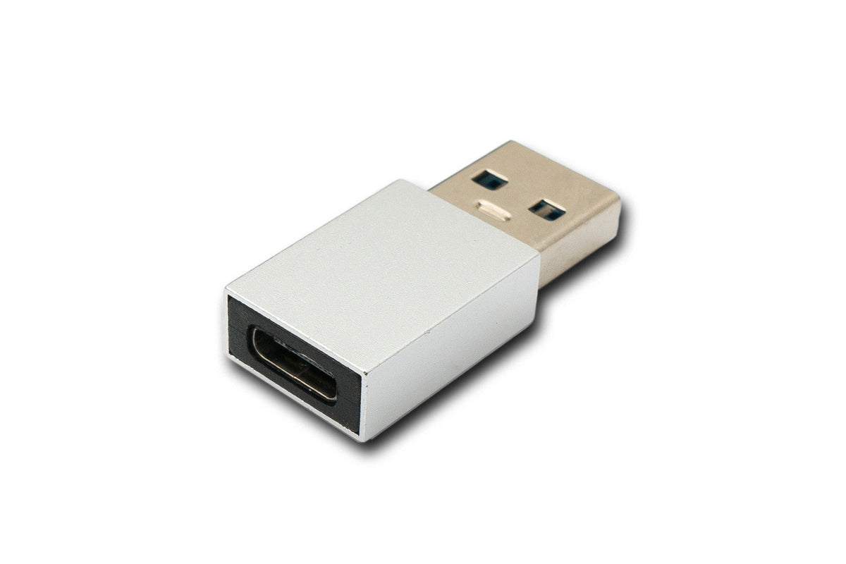 USB 3.1 Adapter Typ C Buchse zu 3.0 A Stecker 5 Gbit/s 100W in Anthrazit | System-S