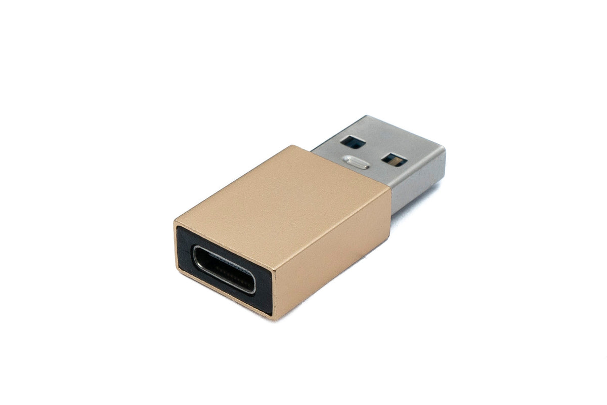 USB 3.1 Adapter Typ C Buchse zu 3.0 A Stecker 5 Gbit/s 100W in Rosa Gelb | System-S