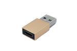 USB 3.1 Adapter Typ C Buchse zu 3.0 A Stecker 5 Gbit/s 100W in Rosa Gelb | System-S