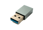 USB 3.1 Adapter Typ C Buchse zu 3.0 A Stecker 5 Gbit/s 100W in Grau | System-S