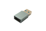 USB 3.1 Adapter Typ C Buchse zu 3.0 A Stecker 5 Gbit/s 100W in Grau | System-S