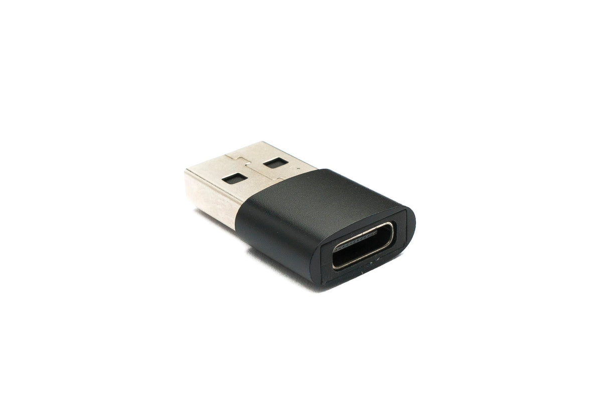 USB 3.1 Adapter Typ C Buchse zu 2.0 Typ A Stecker in Schwarz | System-S