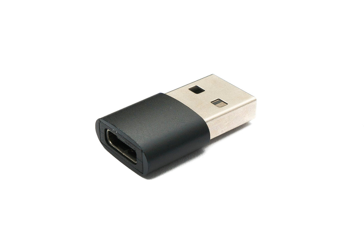 USB 3.1 Adapter Typ C Buchse zu 2.0 Typ A Stecker in Schwarz | System-S
