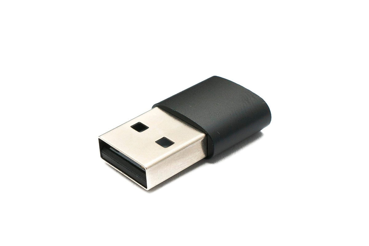USB 3.1 Adapter Typ C Buchse zu 2.0 Typ A Stecker in Schwarz | System-S