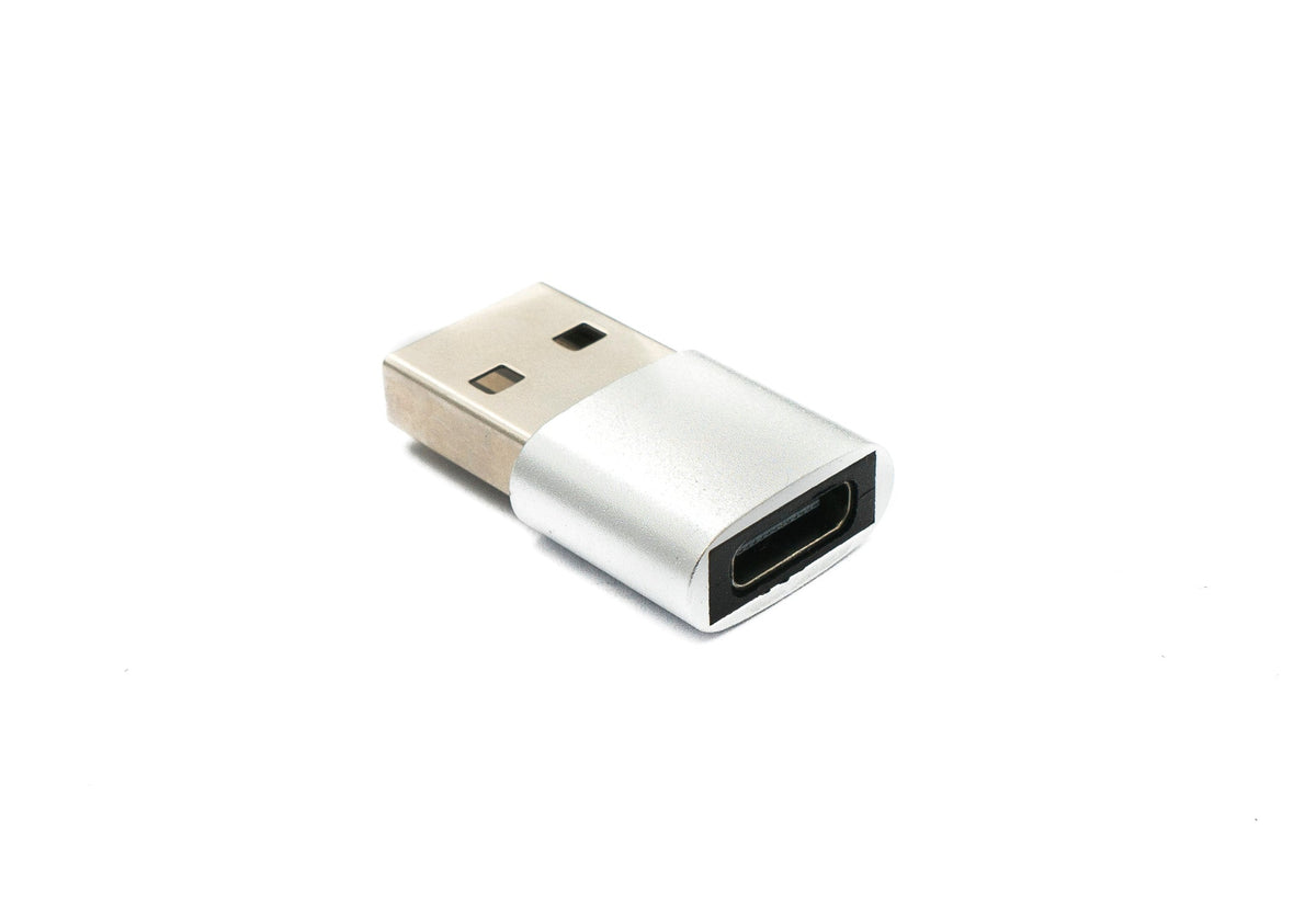 USB 3.1 Adapter Typ C Buchse zu 2.0 Typ A Stecker in Anthrazit | System-S