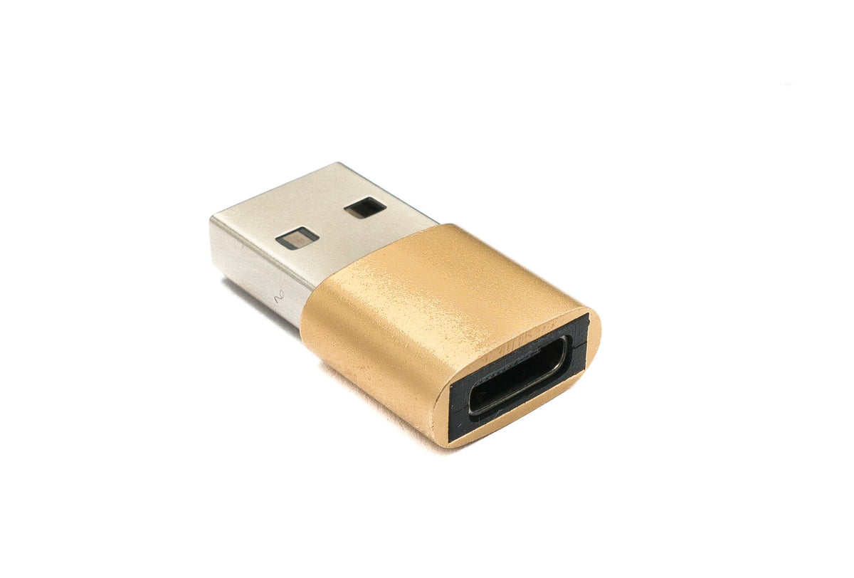 USB 3.1 Adapter Typ C Buchse zu 2.0 Typ A Stecker in Rosa Gelb | System-S