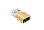 USB 3.1 Adapter Typ C Buchse zu 2.0 Typ A Stecker in Rosa Gelb | System-S
