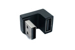 USB 3.0 Adapter Typ A Stecker zu Buchse U Turn 180° Winkel in Schwarz | System-S