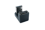 USB 3.0 Adapter Typ A Stecker zu Buchse U Turn 180° Winkel in Schwarz | System-S