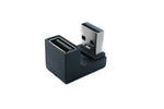 USB 3.0 Adapter Typ A Stecker zu Buchse U Turn 180° Winkel in Schwarz | System-S