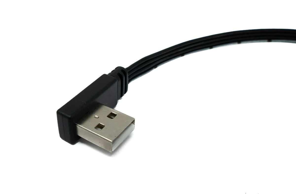 USB 3.1 Kabel 30 cm Typ C Stecker zu 2.0 Typ A Stecker Flachkabel Winkel | System-S