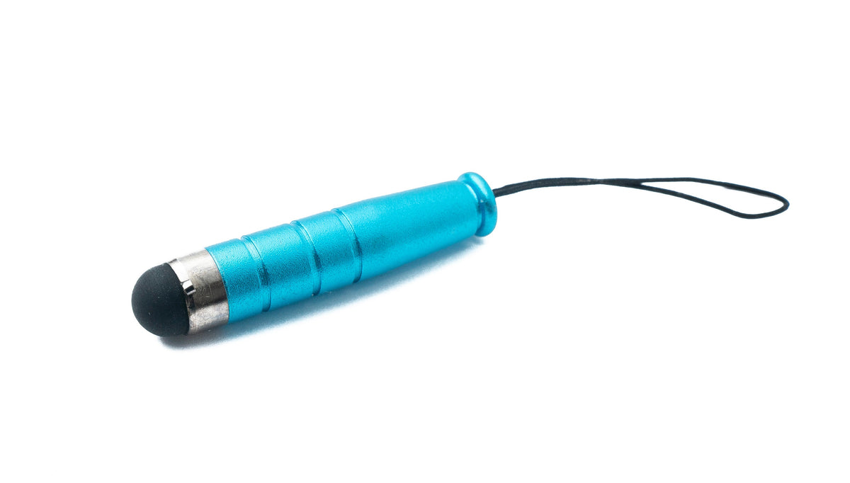 Mini Stylus Touch Pen kapazitiver Bildschirm Eingabe Stift in Hellblau für Smartphone Tablet | System-S
