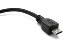 USB 2.0 Kabel 15 cm Micro B Stecker zu Typ A Buchse Adapter in Schwarz | System-S