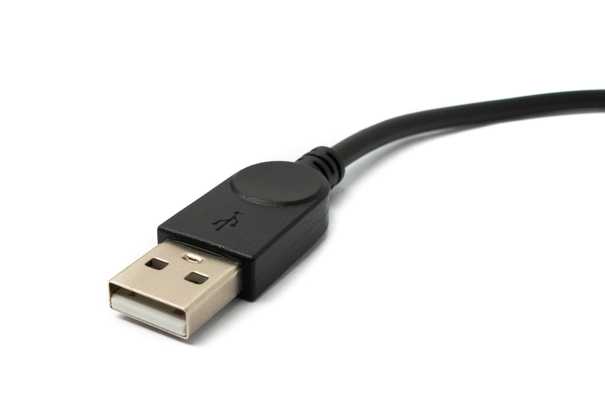 USB 2.0 Kabel 30 cm Mini B Buchse zu Typ A Stecker in Schwarz | System-S