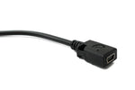 USB 2.0 Kabel 30 cm Mini B Buchse zu Typ A Stecker in Schwarz | System-S