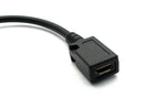 USB 2.0 Kabel 15 cm Mini B Stecker zu Micro Buchse Adapter in Schwarz | System-S