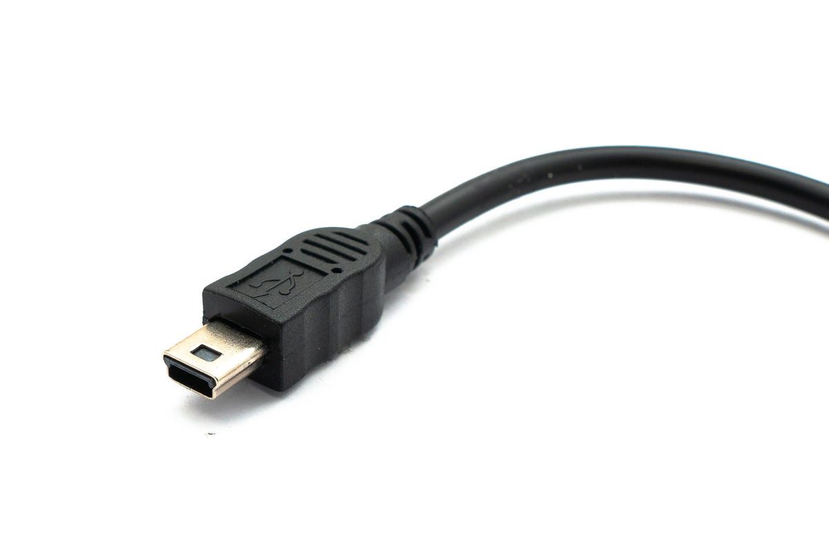 USB 2.0 Kabel 15 cm Mini B Stecker zu Micro Buchse Adapter in Schwarz | System-S