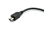 USB 2.0 Kabel 15 cm Mini B Stecker zu Micro Buchse Adapter in Schwarz | System-S