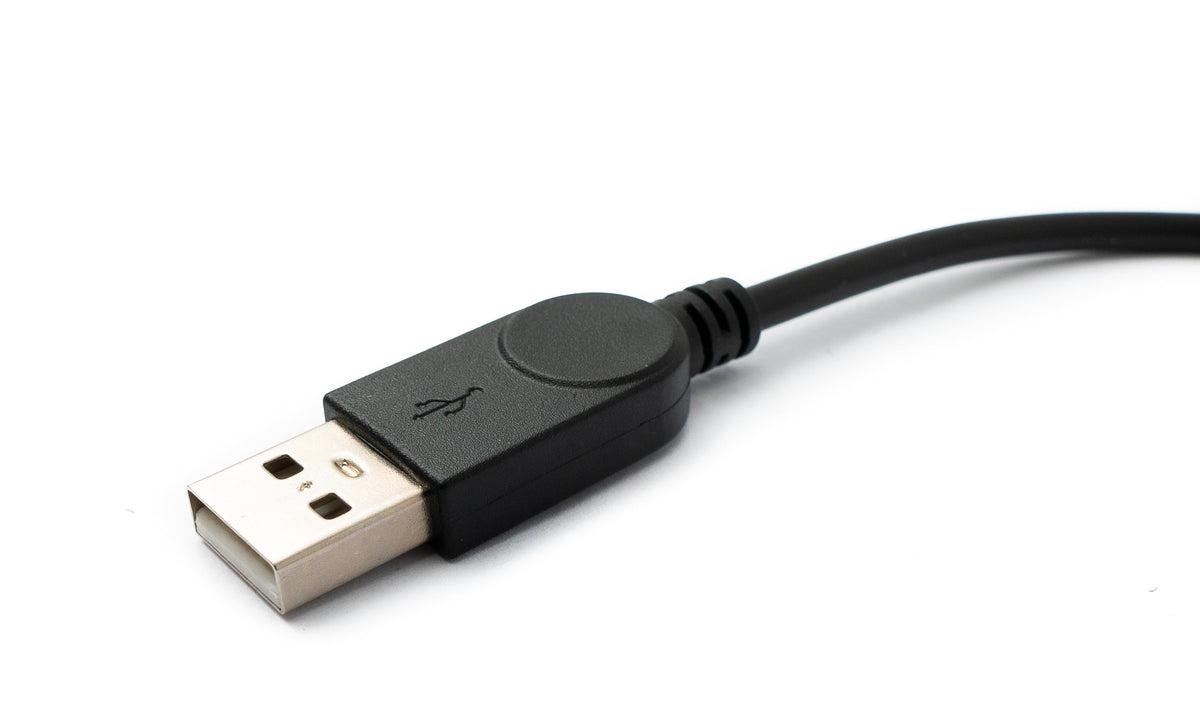 USB 2.0 Kabel 30 cm Micro B Buchse zu Typ A Stecker in Schwarz | System-S