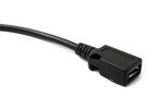 USB 2.0 Kabel 30 cm Micro B Buchse zu Typ A Stecker in Schwarz | System-S