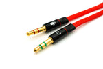 Audio Y Kabel 20 cm Stereo AUX Klinke 3,5 mm Buchse zu 2x Stecker flach Adapter | System-S
