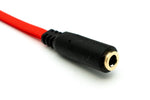 Audio Y Kabel 20 cm Stereo AUX Klinke 3,5 mm Buchse zu 2x Stecker flach Adapter | System-S