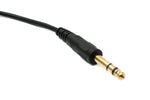 Audio Kabel 150 cm Stereo AUX Klinke 6,35 mm Stecker zu 3,5 mm Buchse Schwarz | System-S
