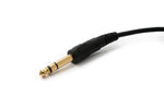 Audio Kabel 150 cm Stereo AUX Klinke 6,35 mm Stecker zu 3,5 mm Buchse Schwarz | System-S