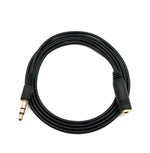Audio Kabel 15 cm Stereo AUX Klinke 3,5 mm Stecker zu Buchse in Schwarz | System-S