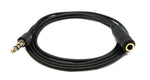 Audio Kabel 15 cm Stereo AUX Klinke 3,5 mm Stecker zu Buchse in Schwarz | System-S