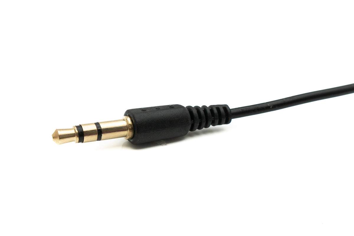 Audio Kabel 15 cm Stereo AUX Klinke 3,5 mm Stecker zu Buchse in Schwarz | System-S