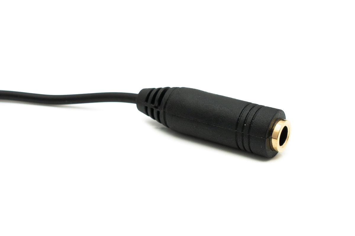 Audio Kabel 15 cm Stereo AUX Klinke 3,5 mm Stecker zu Buchse in Schwarz | System-S