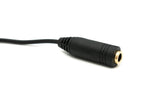 Audio Kabel 15 cm Stereo AUX Klinke 3,5 mm Stecker zu Buchse in Schwarz | System-S