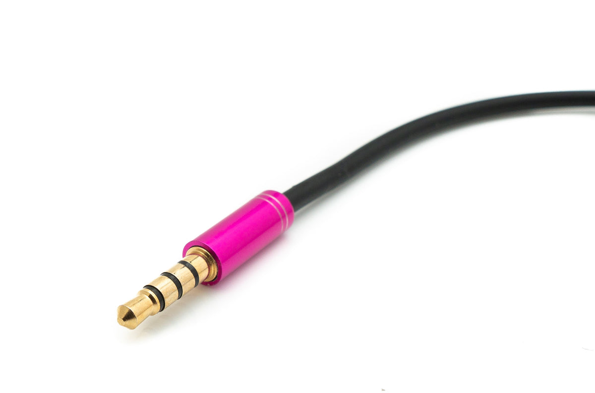 Audio Y Kabel 30 cm Stereo AUX Klinke 3,5mm Stecker zu 2x Buchse Schwarz | System-S