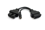 OBD Kabel 20 cm OBD 2 Buchse für Mitsubishi 12pin in Schwarz für Auto Diagnose | System-S